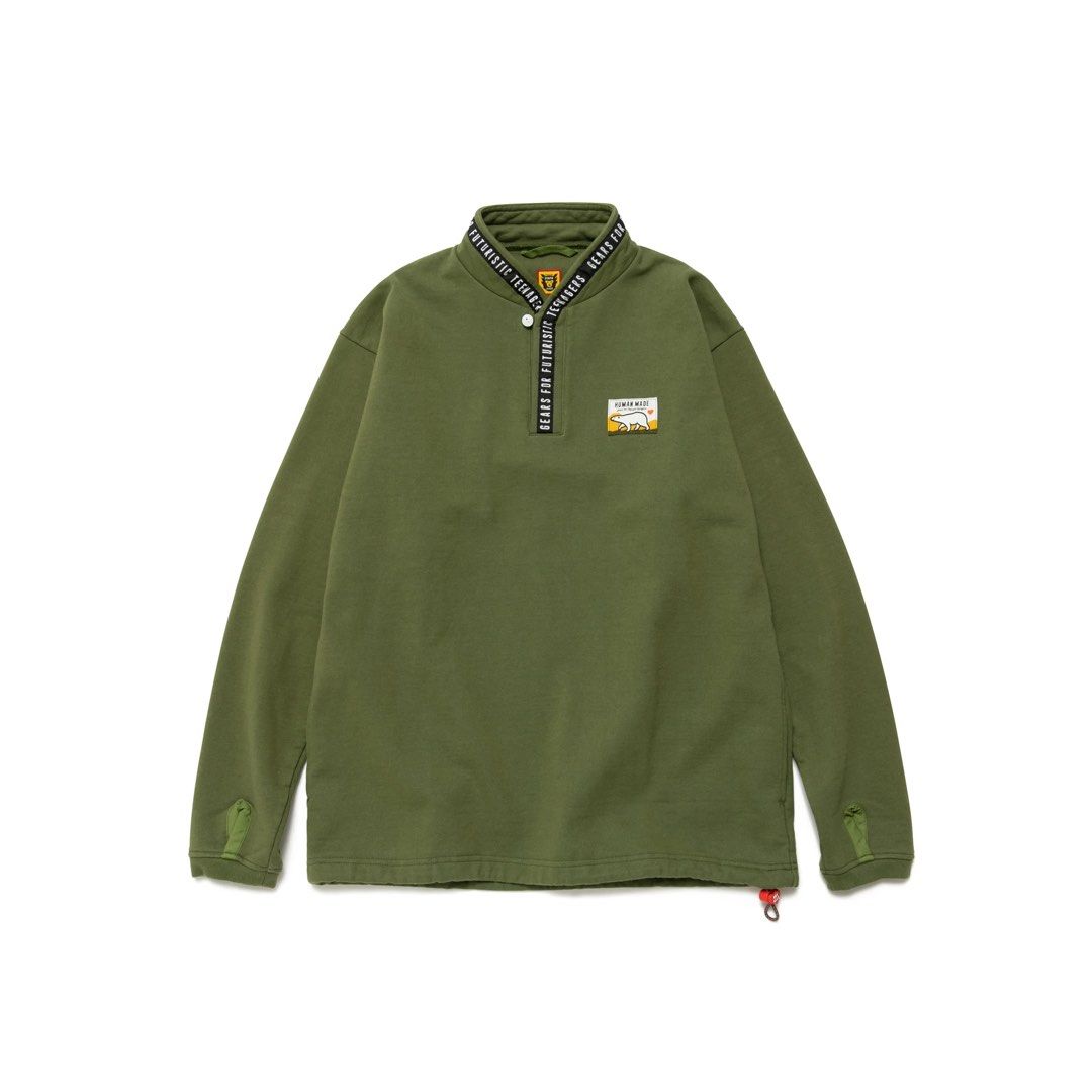 HUMAN MADE STAND COLLAR SWEATSHIRT, Men's Fashion, Tops & Sets ...