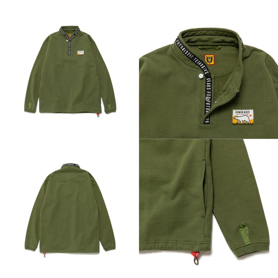 HUMAN MADE STAND COLLAR SWEATSHIRT, Men's Fashion, Tops & Sets ...