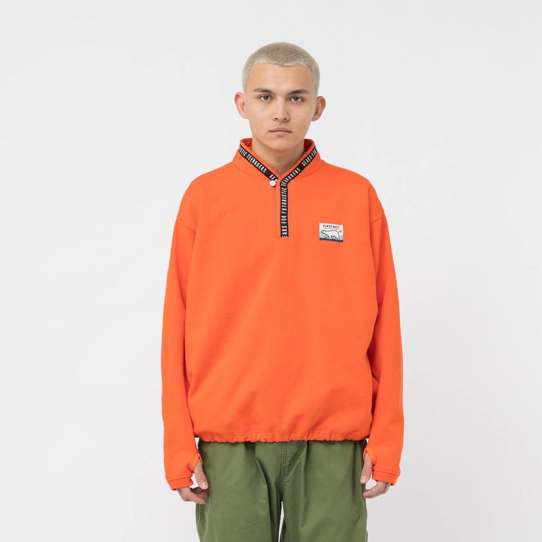 HUMAN MADE STAND COLLAR SWEATSHIRT, Men's Fashion, Tops & Sets ...