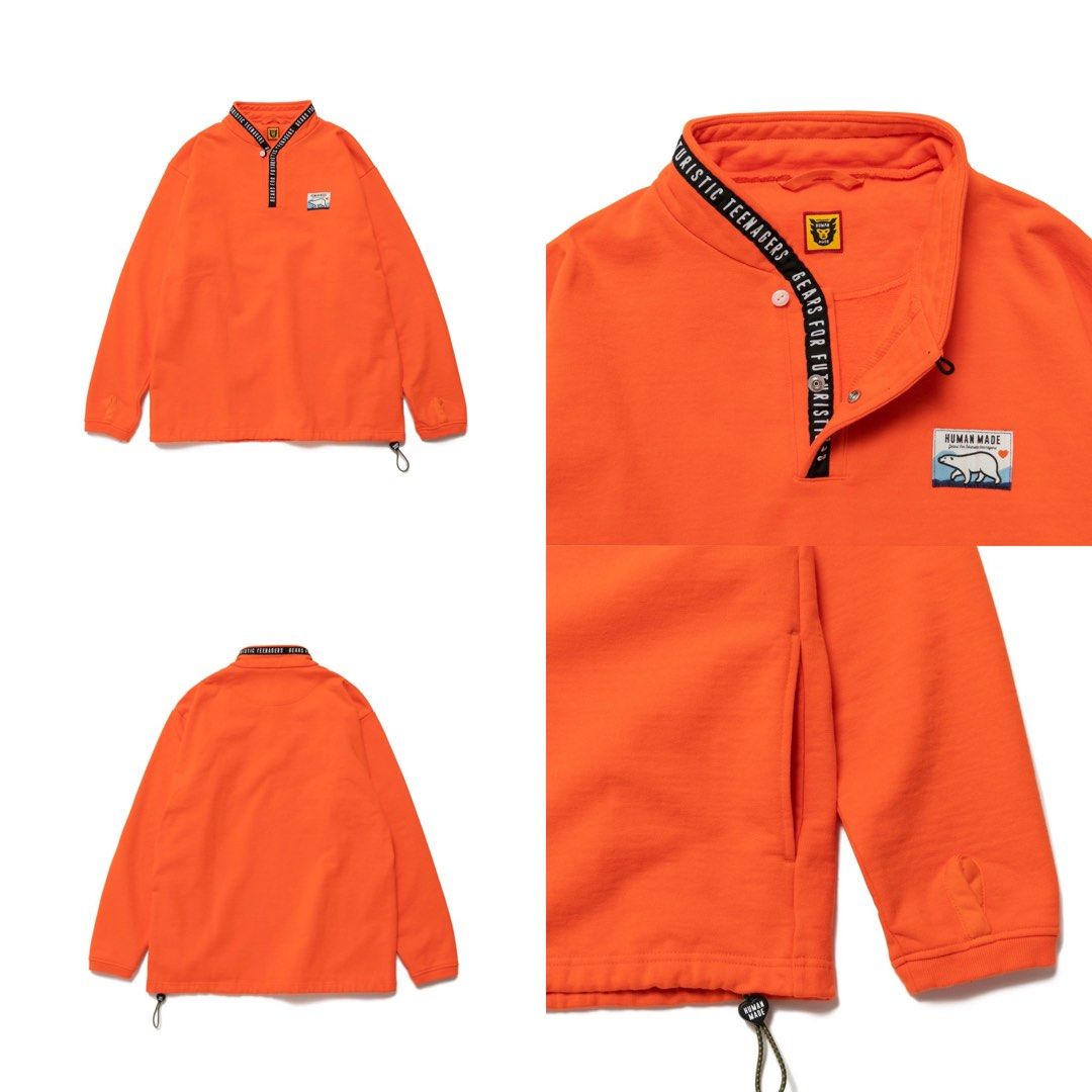 HUMAN MADE STAND COLLAR SWEATSHIRT, Men's Fashion, Tops & Sets ...