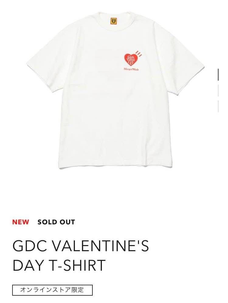 Human Made x Girls Don't Cry Valentine's Day T-shirt, 男裝, 上身及