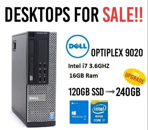 i7-4790/16G/240G SSD DELL OPTIPLEX 9020 SFF, Computers & Tech, Desktops on  Carousell