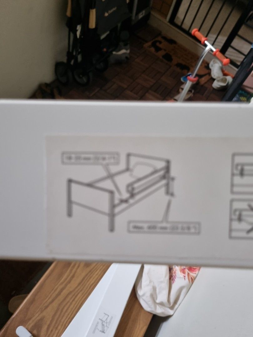 Ikea VIKARE Guard rail for bed, white, Babies & Kids, Baby Nursery