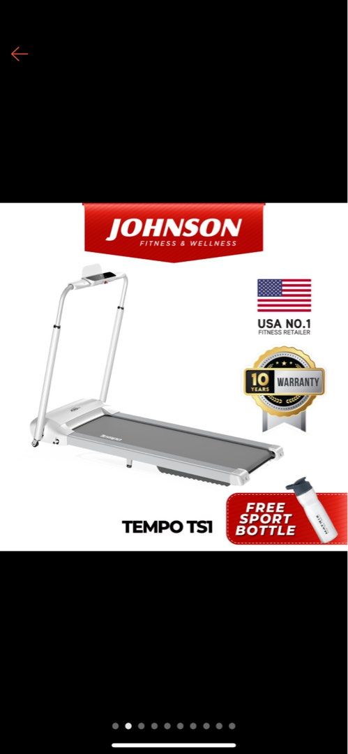 MUST GO ITEM Johnson Fitness Tempo TS1 Treadmill Walking Pad Fitness Fat Loss Training