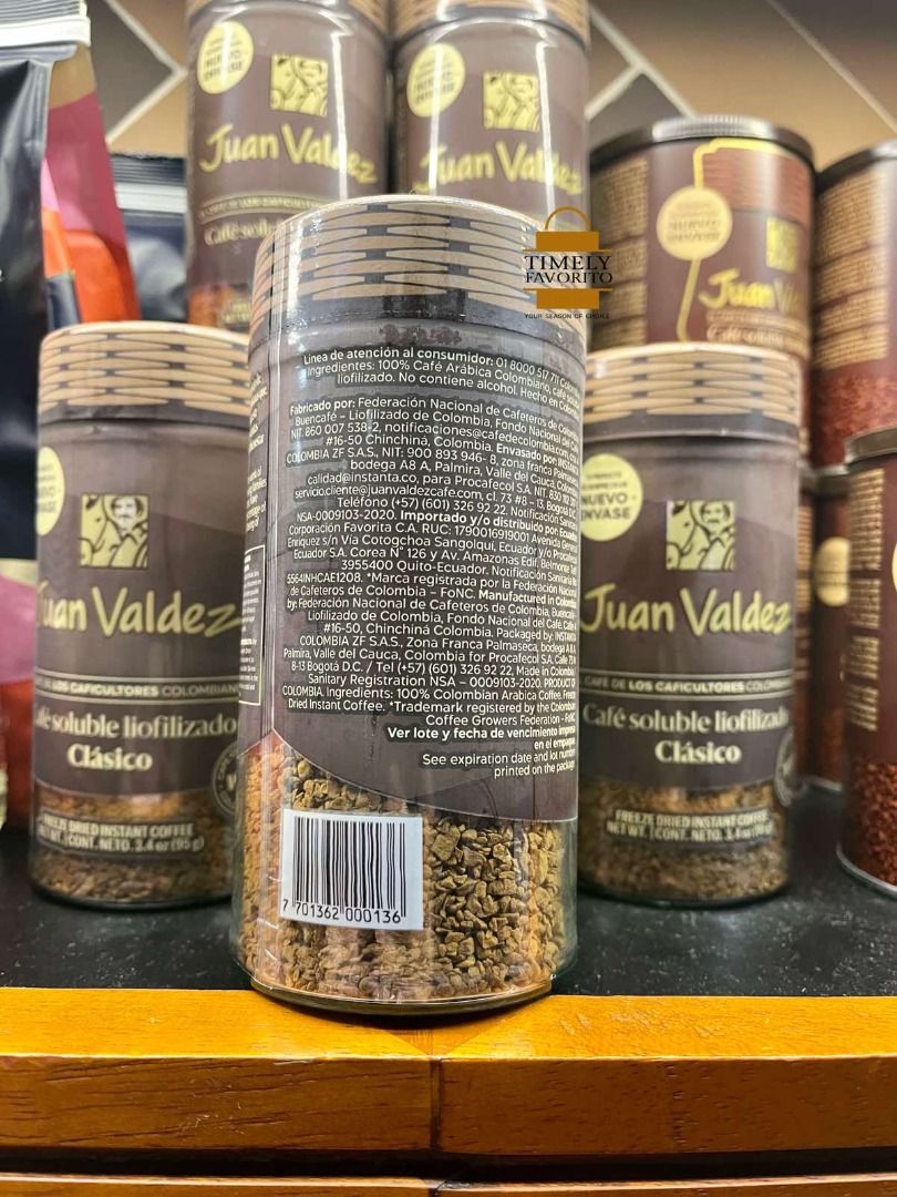 Juan Valdez Classic Freeze Dried Instant Coffee 95g, Food & Drinks