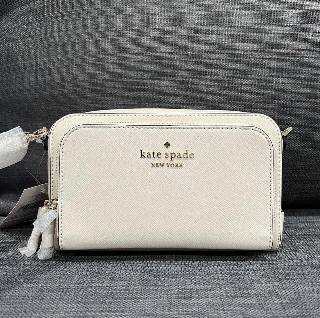 Kate Spade Staci Dual Zip Around Crossbody, Luxury, Bags & Wallets on  Carousell