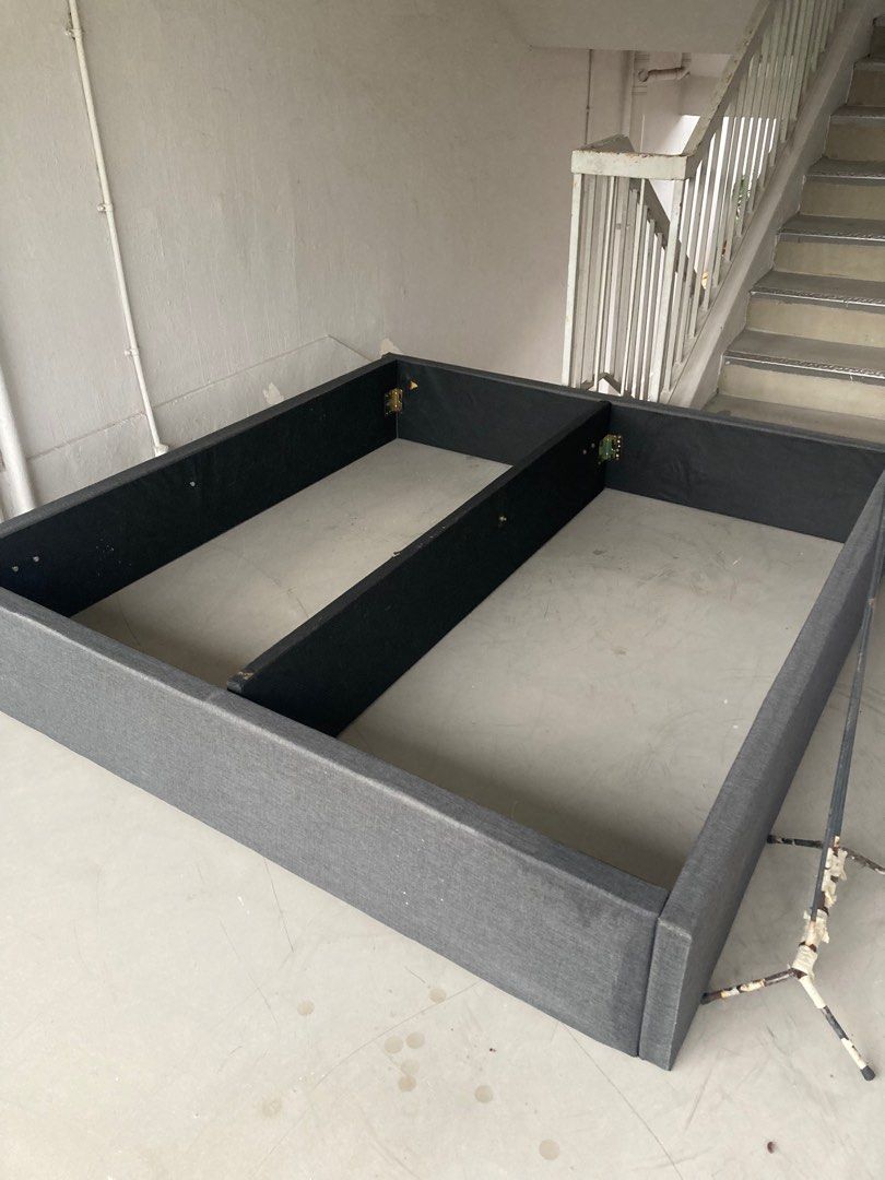 King storage bed frame (No headboard), Furniture & Home Living, Furniture, Bed Frames