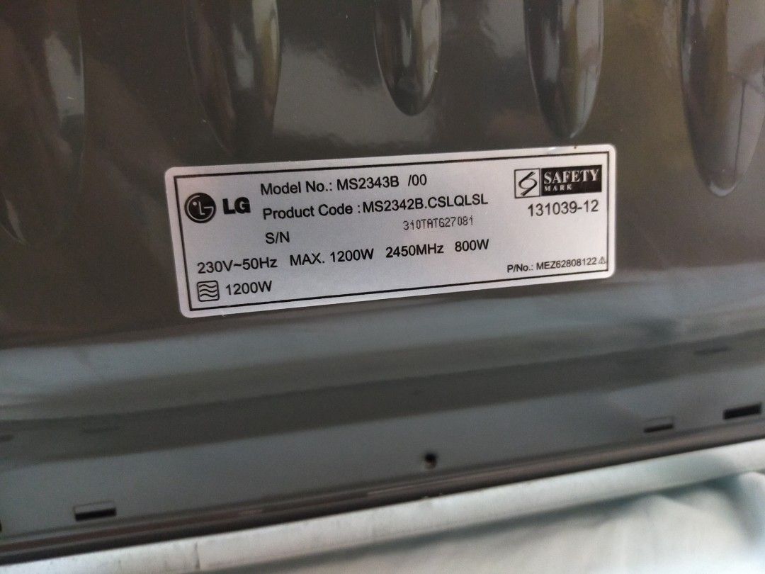 LG oven not working the button, TV & Home Appliances, Kitchen
