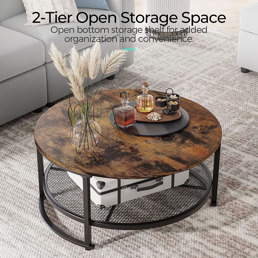 Sturdy round clearance coffee table