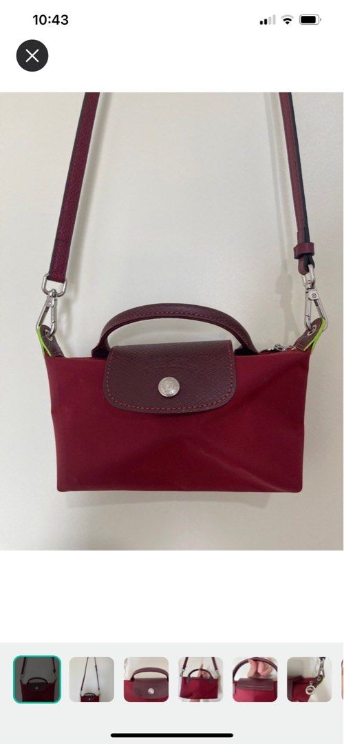 Longchamp Le Pliage Coty Pouch with handle with shoulder straps