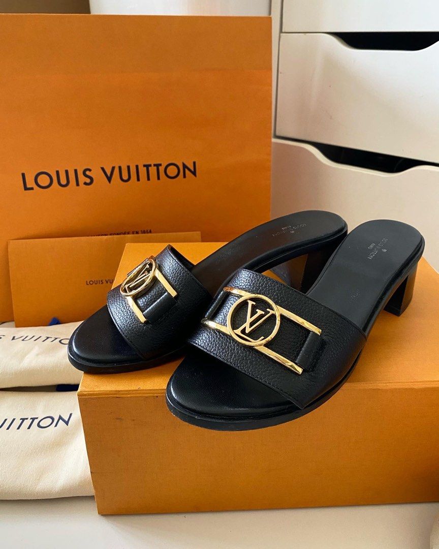 Louis Vuitton Monogram Lock It Mules Heeled Sliders, Luxury, Sneakers &  Footwear on Carousell