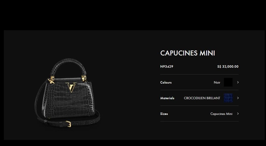 Capucines BB Crocodilien Brillant - Handbags