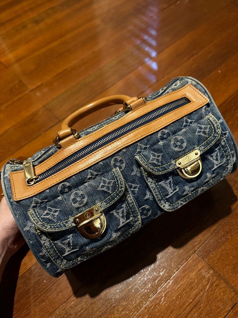 What Goes Around Comes Around Louis Vuitton Blue Denim Neo Speedy