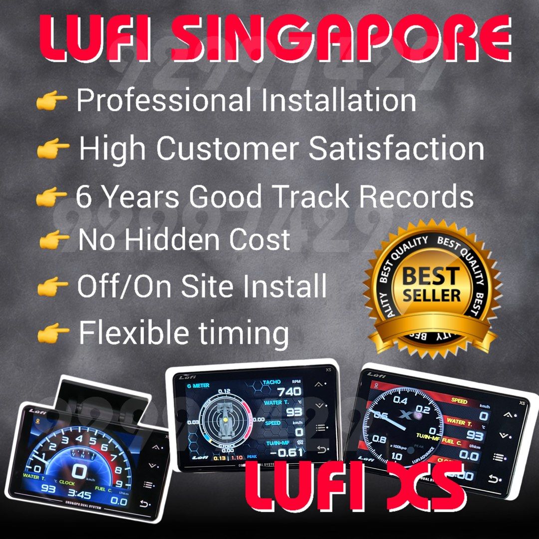 Lufi XS OBD2 Multi-functional Boost/temperature Gauge Scan tool GPS Gyroscope