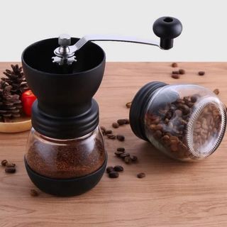 ￼Manual Ceramic Coffee Grinder ABS Stainless Steel Grinder