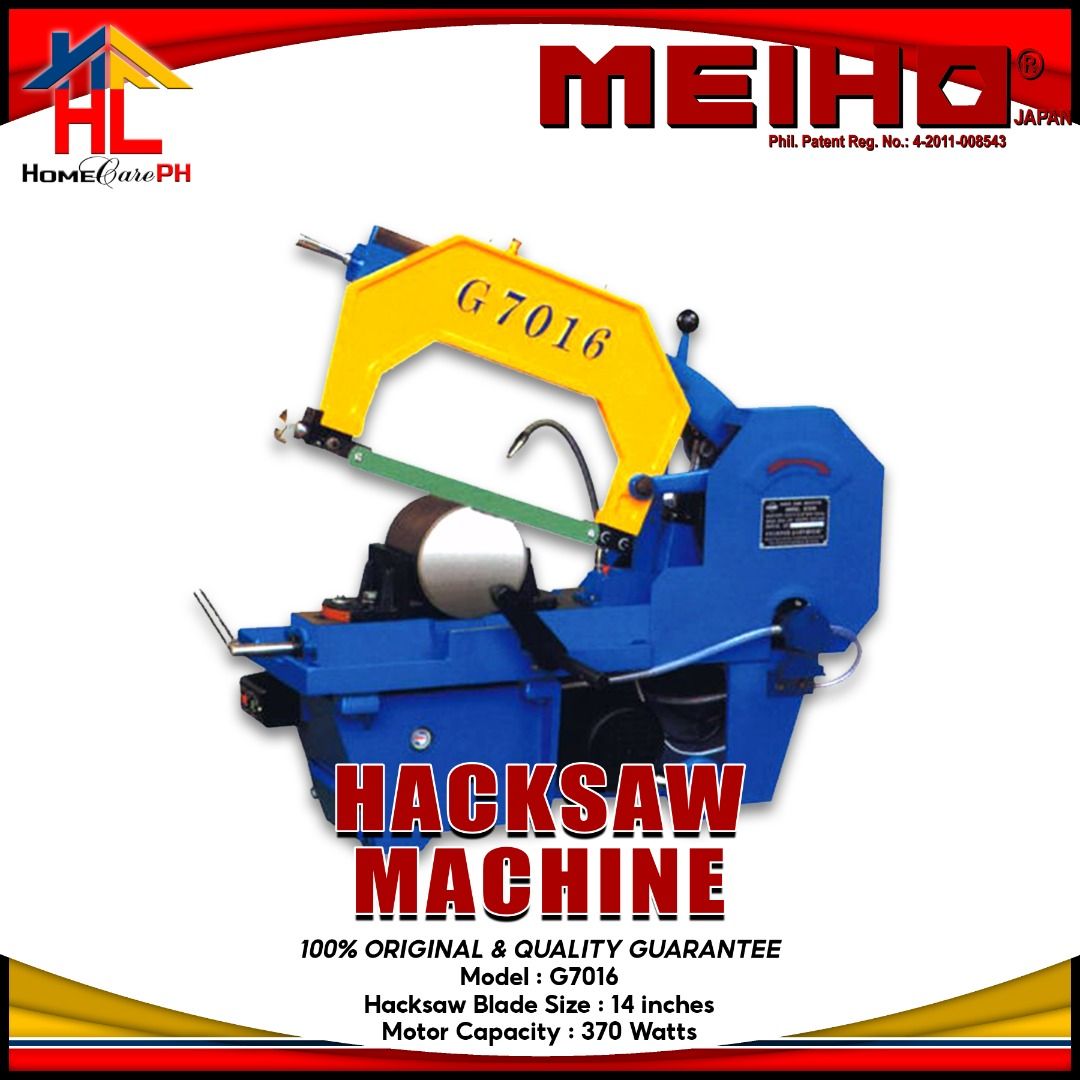 MEIHO HACKSAW MACHINE (G7016), Commercial & Industrial, Construction ...