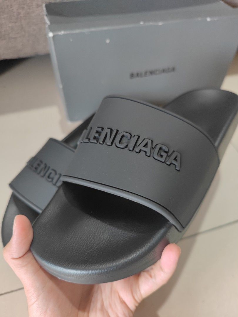 Shop Balenciaga Logo Pool Slides  Saks Fifth Avenue