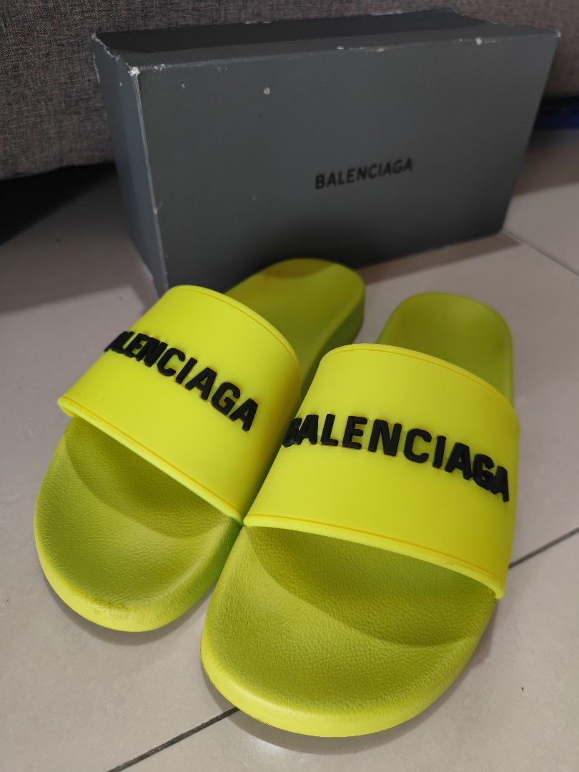 Yellow balenciaga sandals sale