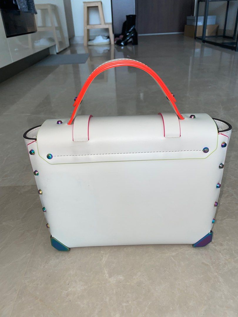 Michael kors white and neon bag shop