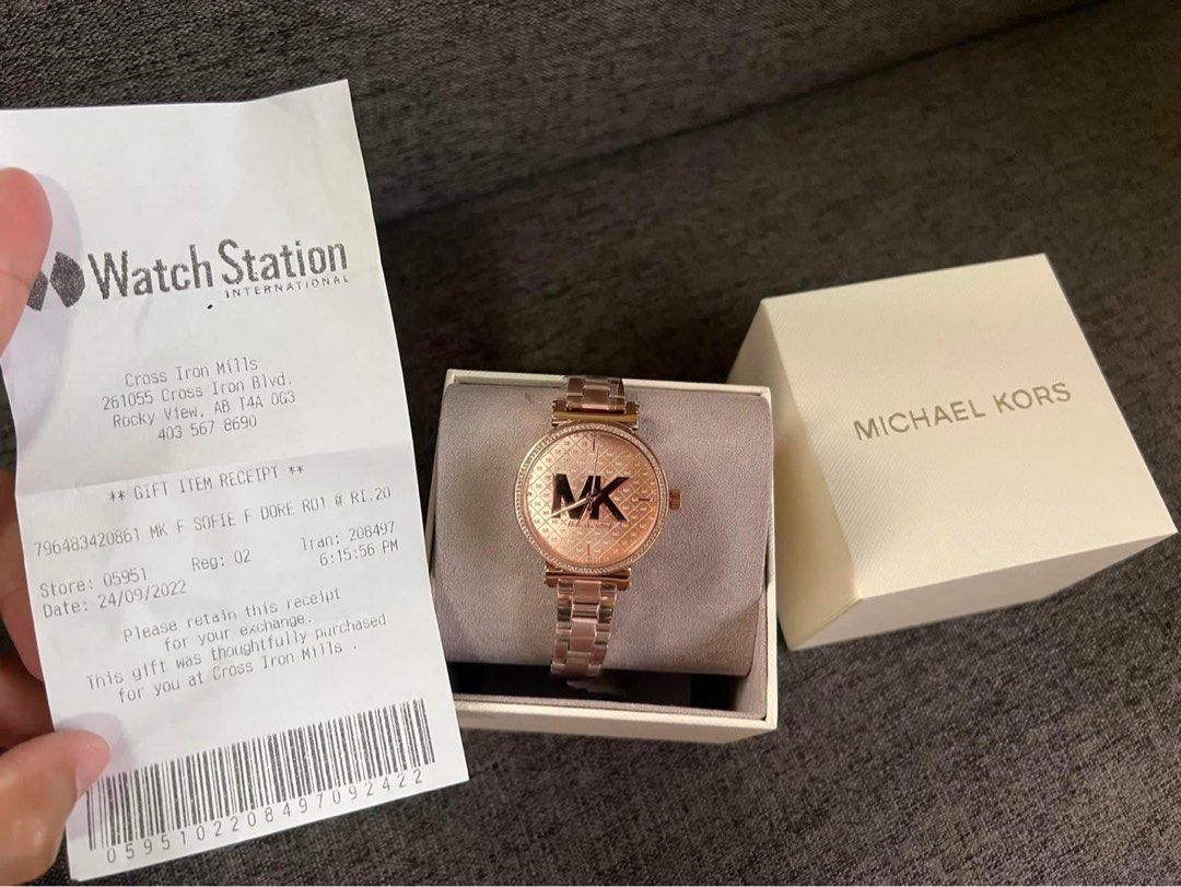 Michael Cross Chronograph Rose Gold Stainless Steel Ladies Watch MK5412 :  Amazon.se: Fashion