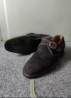 Moreschi - Monk stap suede leather shoes