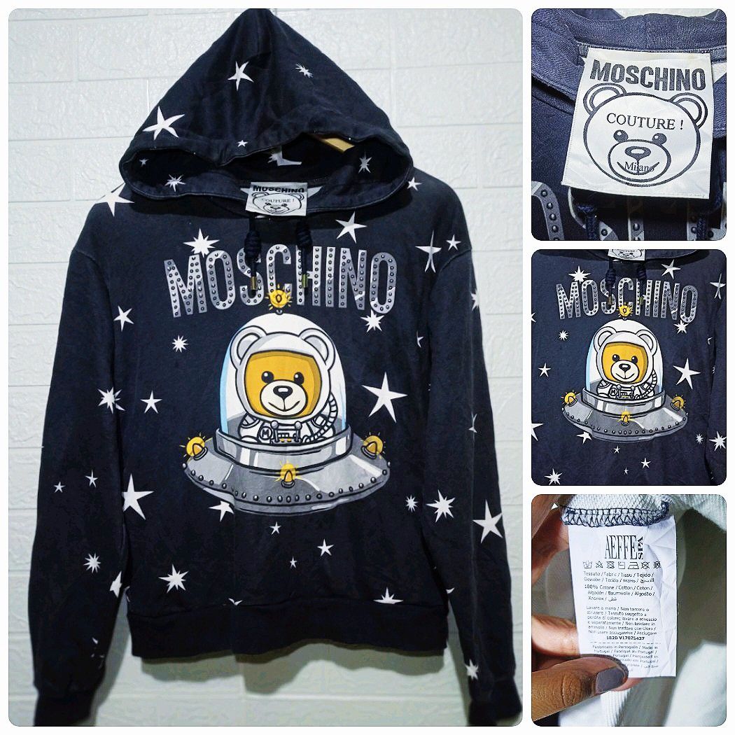 Moschino Space Ship Teddy Bear Hoodie Dress