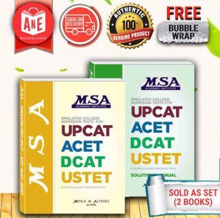 MSA SIMULATED COLLEGE ADMISSION TESTS FOR UPCAT, ACET, DCAT, USTET