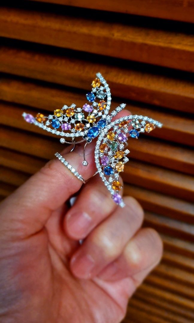 Gold diamond butterfly ring online