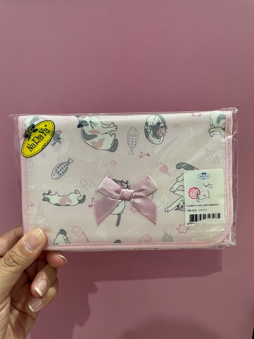 Naraya Cosmetic bag with mirror Women s Fashion Bags Wallets