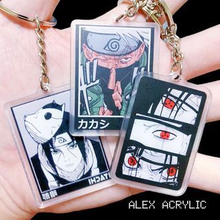 NARUTO KEYCHAIN ACRYLIC / ANIMATION NARUTO KEYCHAINS / CUSTOMISE ACRYLIC KEYCHAIN/ FAREWELL PARTY GIFT / LOGO KEYCHAIN / PICTURE KEYCHAIN
