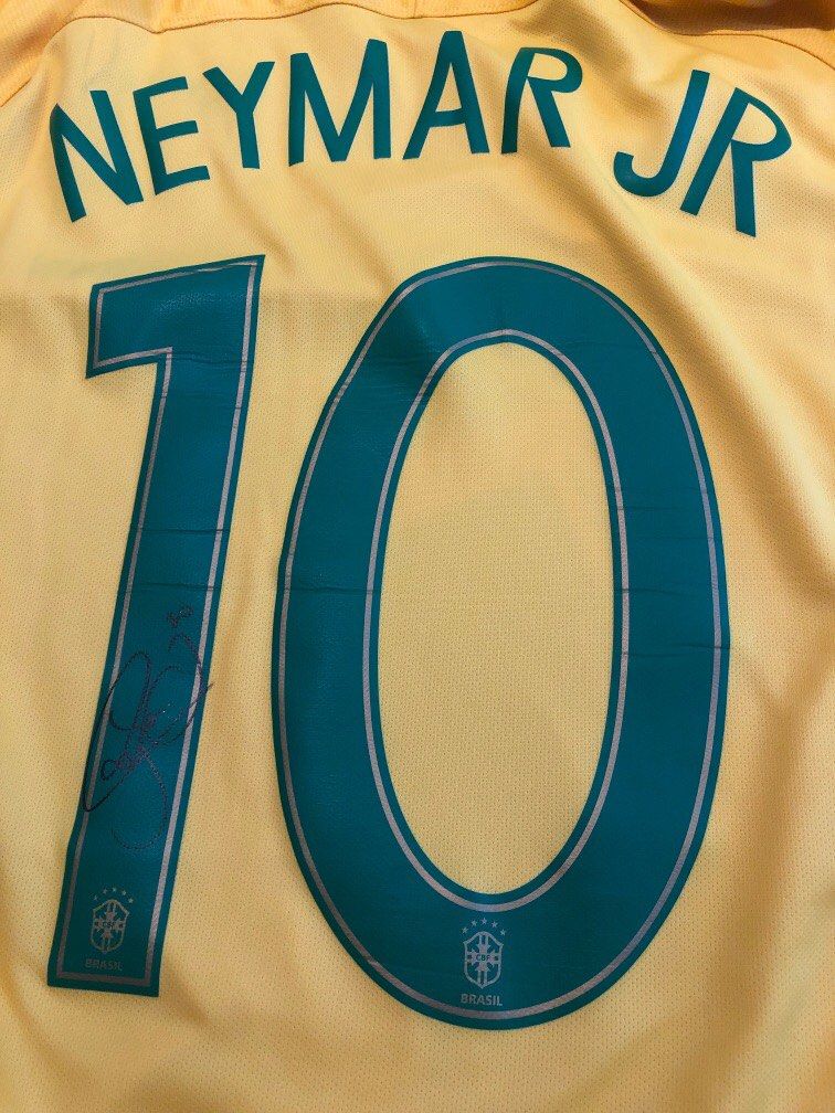 Neymar signed jersey Hobbies Toys Memorabilia Collectibles Fan Merchandise on Carousell