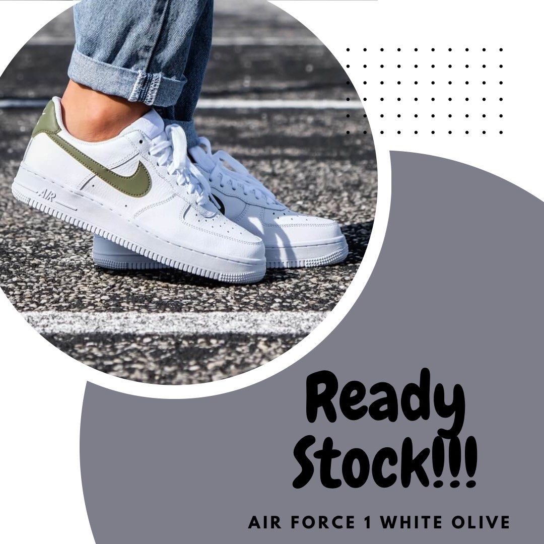 Nike air force deals 1 white olive