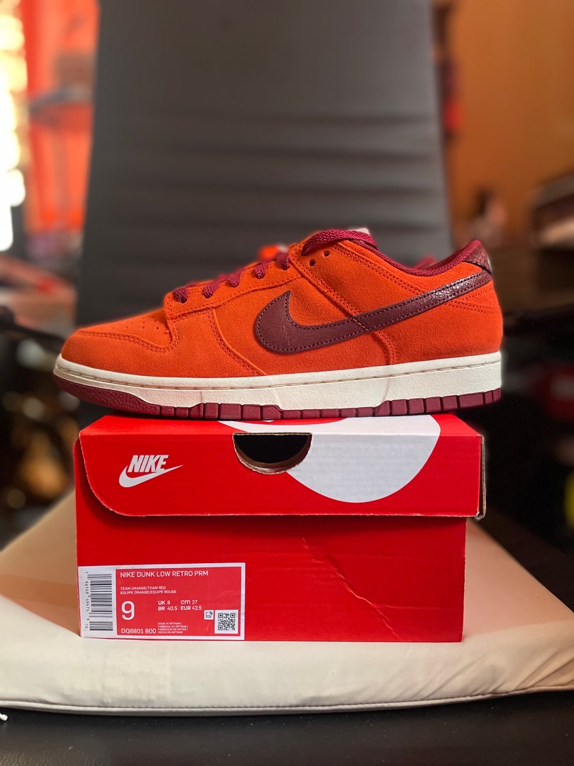 nike dunk low total orange