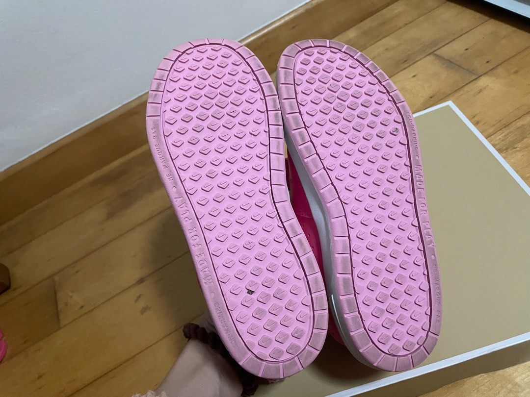 Nike Pink Fluffy Shoes, Babies & Kids, Babies & Kids Fashion on Carousell