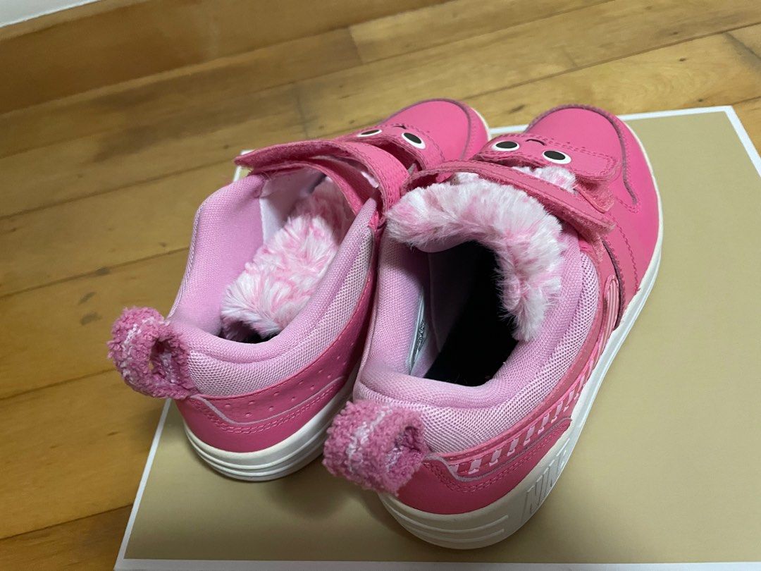 Nike Pink Fluffy Shoes, Babies & Kids, Babies & Kids Fashion on Carousell
