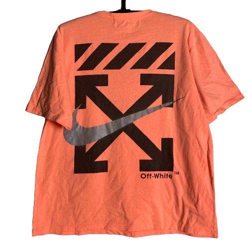 Nike x off top white t shirt orange