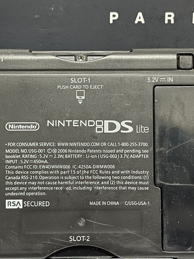 Nintendo DS Lite USG-001 Black and Blue Untested (Category: Nintendo) located in Taguig. Submitted by johnhb (Listing ID 1214346532, Image 3). Description: What you see is what you get. For serious collectors, repair, parts or restoration No refunds or warranty. Buy at your own risk MOP: GCash MOD: Lalamove from BGC (No COD!).