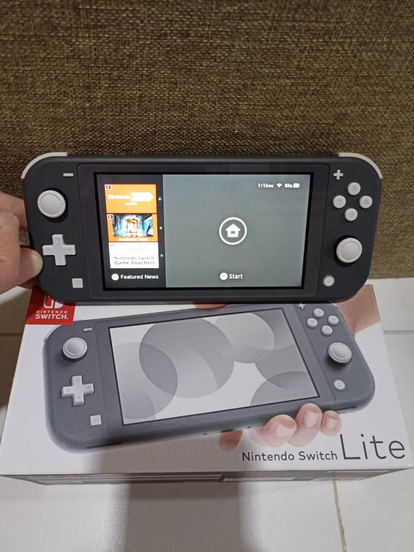 Nintendo Switch Lite Gray with box and charger in excellent