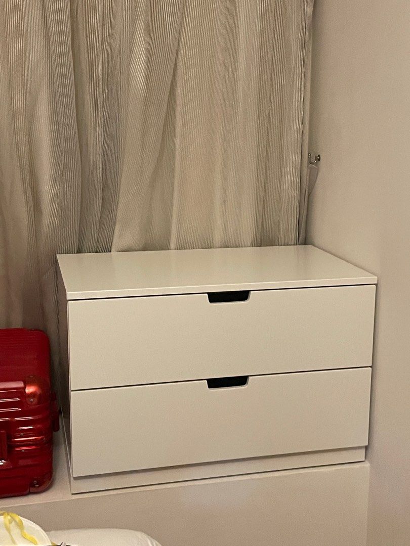 Nordli Chest of 2 Drawers White (Ikea), Furniture & Home Living