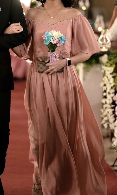 Old rose dress online for wedding guest