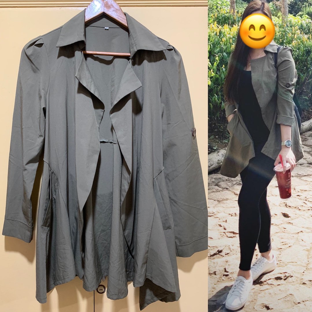 OLIVE GREEN JACKET, Women's Fashion, Coats, Jackets and Outerwear on