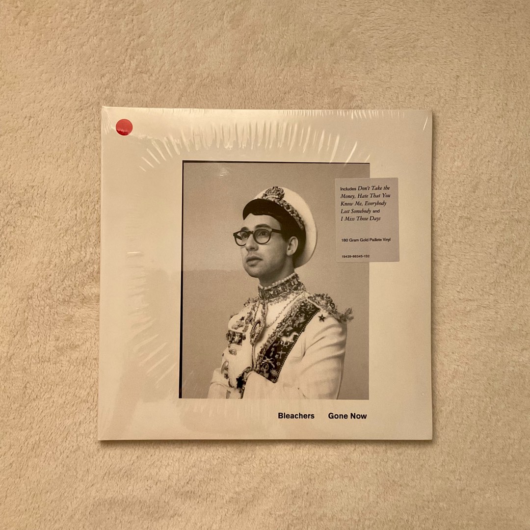 [On Hand] Bleachers Gone Now Gold Paillete Vinyl LP Plaka, Hobbies