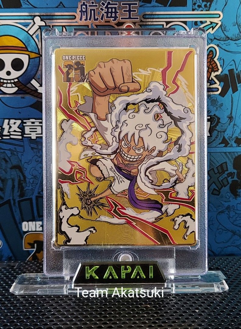 One Piece Luffy Gear 5 Nika shaped Collectible Card (Metal Card