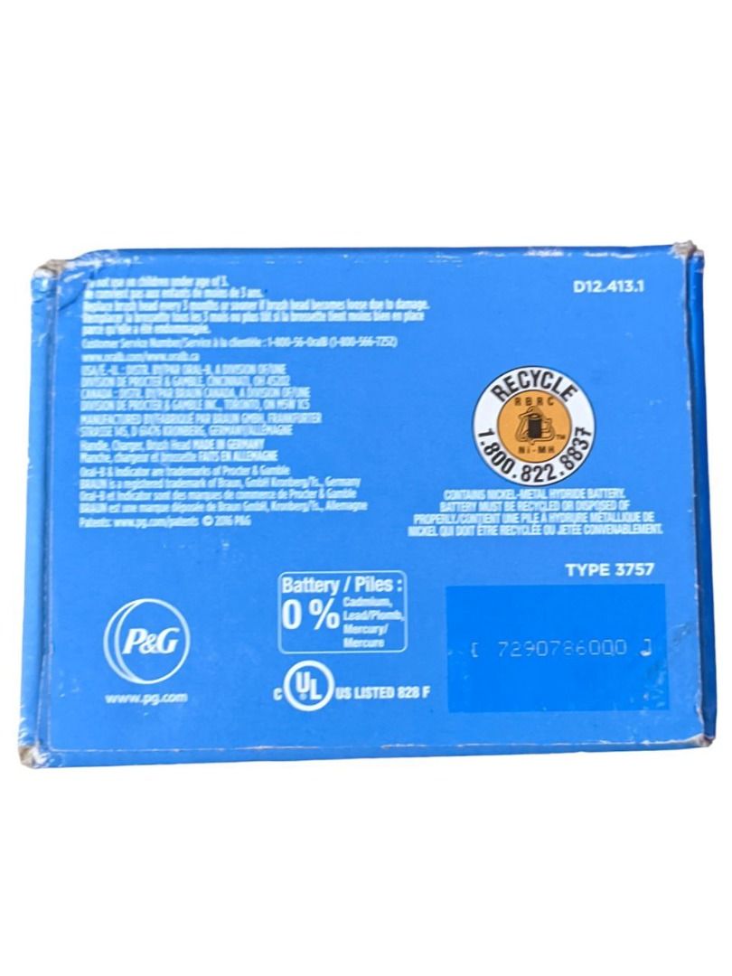 OralB Pro 500 Precision Clean Rechargeable Toothbrush, Beauty