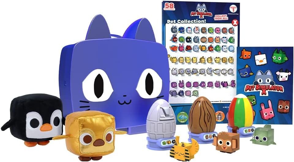 PET SIMULATOR X - Blue Iridescence Cat Collector Bundle (Mystery Case w/ 8  Items, Series 1) [Online Exclusive] [Includes DLC] 