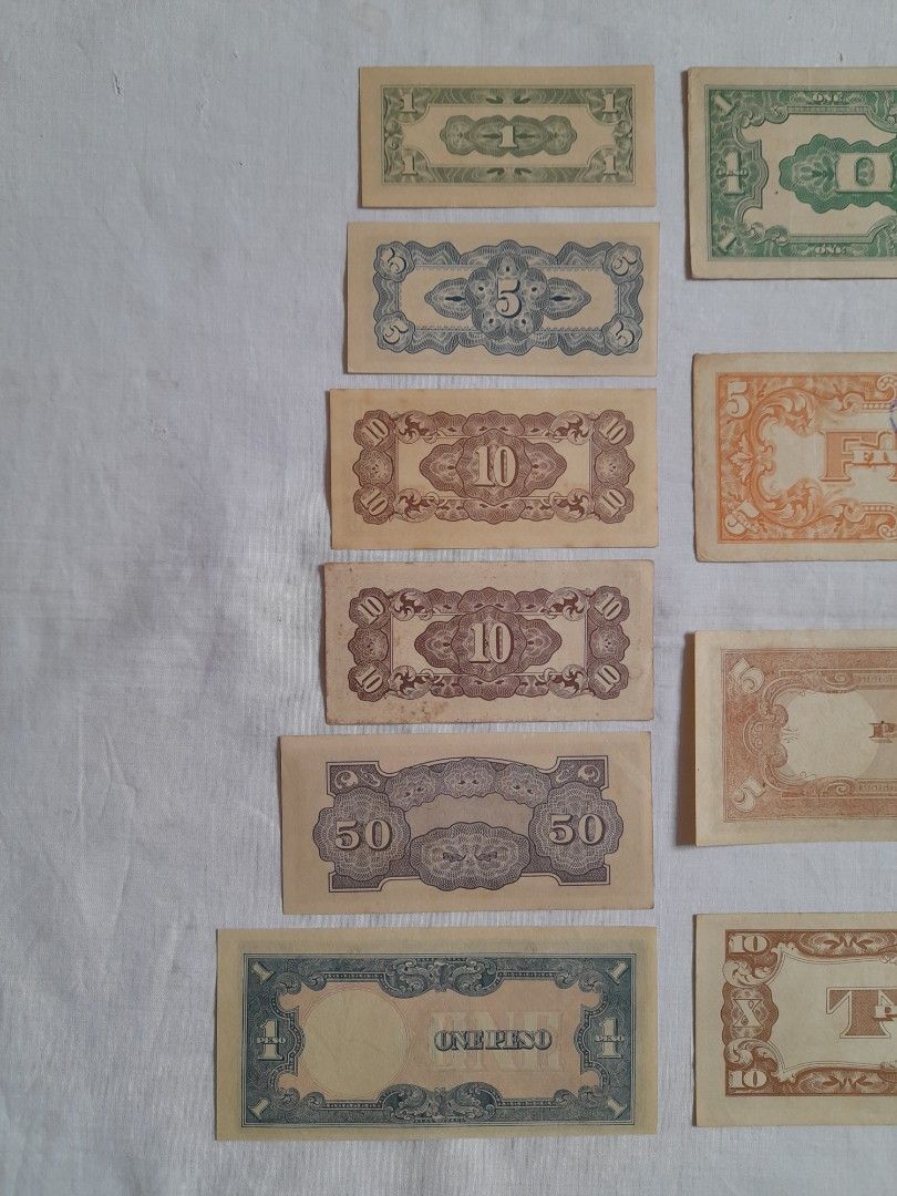 Philippines Japanese Occupation Banknote Complete Set, Hobbies & Toys ...