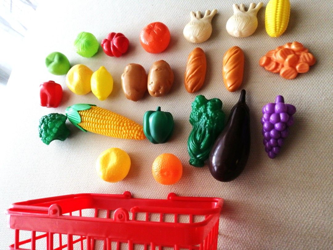 Plastic fruit and vegetables toys hotsell
