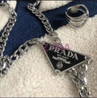 [PO] Prada inverted triangle necklace/pendant