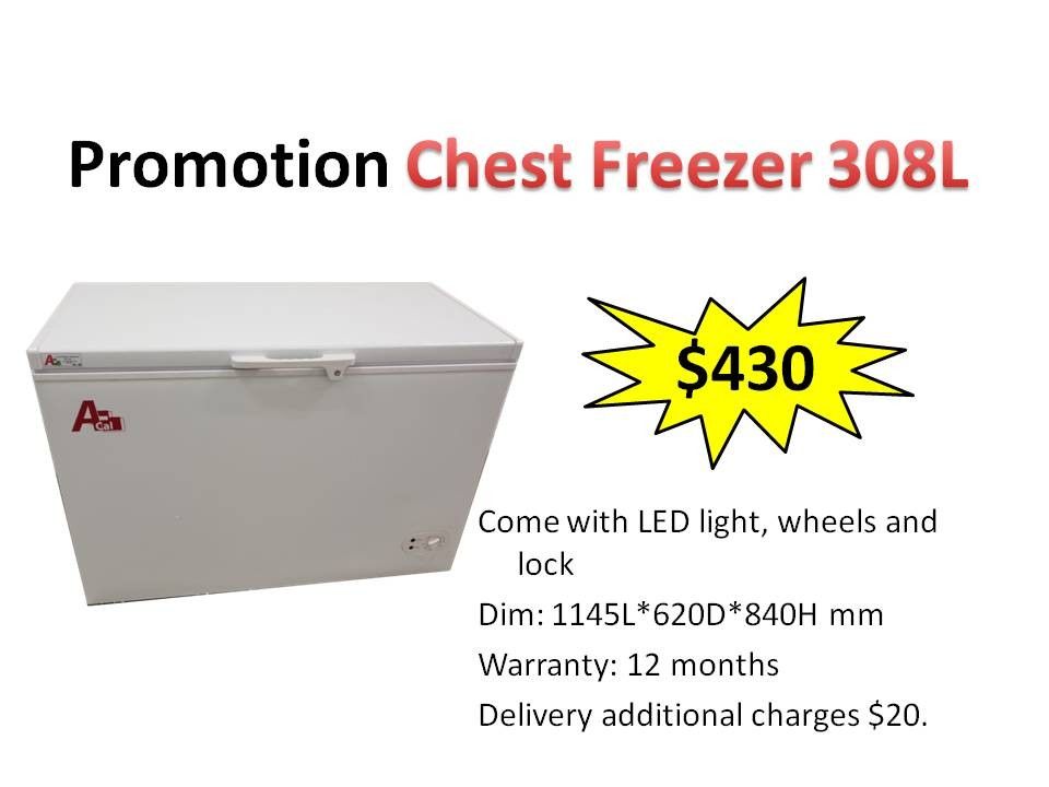 Promotion New chest freezer 308L, TV & Home Appliances, Kitchen