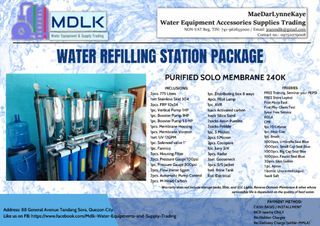 Purified Solo Membrane Water Refilling Station
